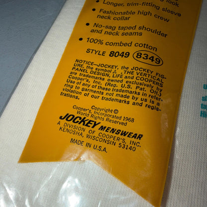 VTG 1960s JOCKEY LIFE White T Shirt Medium 4 Packs Deadstock Lot Slim Guy 60s