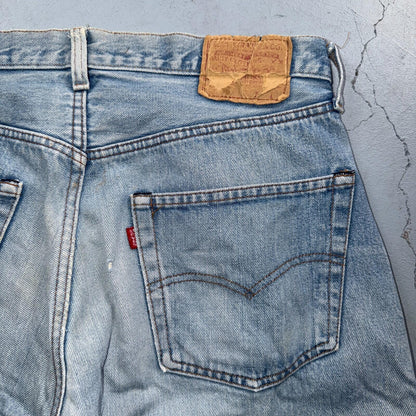 Levis 501 Vintage 80s Redline Selvedge USA XX Jeans Light Wash 35x32 Act 33x29