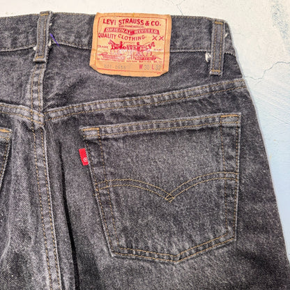 Levis 501 Vintage 80s USA XX Straight Leg Jeans Black Light Wash 30x32 Act 29x31