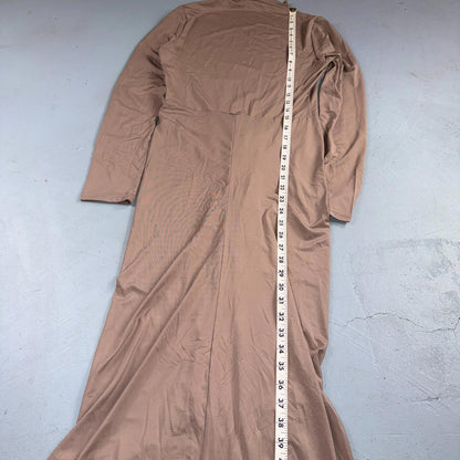 Women High Neck Long Sleeve Solid Sexy Bodycon Party Maxi Dress Casual Small