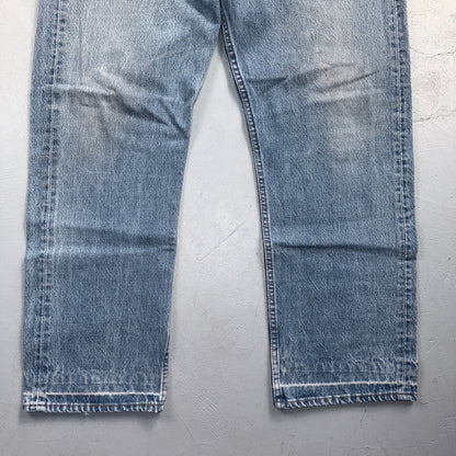 Levis 501 Vintage 80s USA XX Straight Leg Jeans Blue Light Wash 40x32 Act 38x28