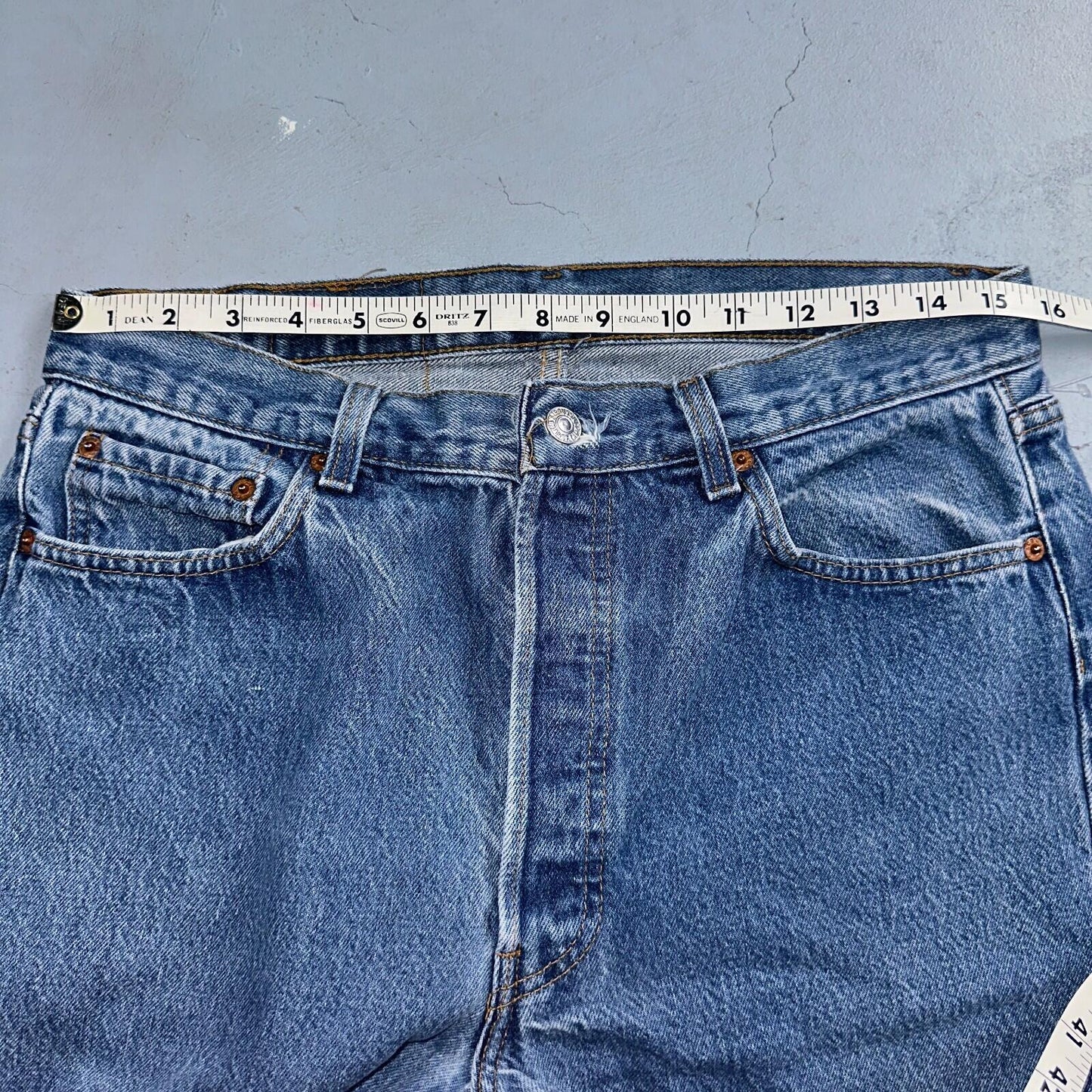 Levis 501 Vintage 80s USA XX Straight Leg Jeans Blue Med Wash 1980s Act 31x31