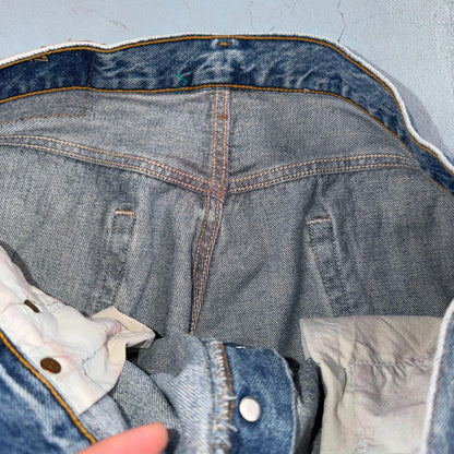 Levis 501 Vintage 90s USA XX Straight Leg Jeans Blue Med Wash 36x30 Act 33x29