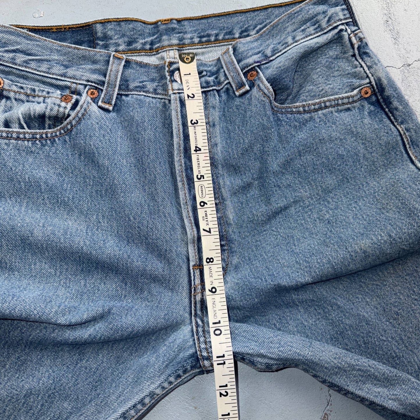 Levis 501 Vintage 90s Y2K XX Straight Leg Jeans Blue Light Wash 30x34 Act 28x32