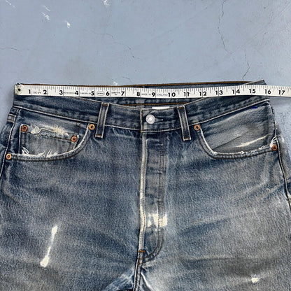 Levis 501 Vintage Y2K Mexico Straight Leg Jeans 34x33 90s Med Wash Act 32x29