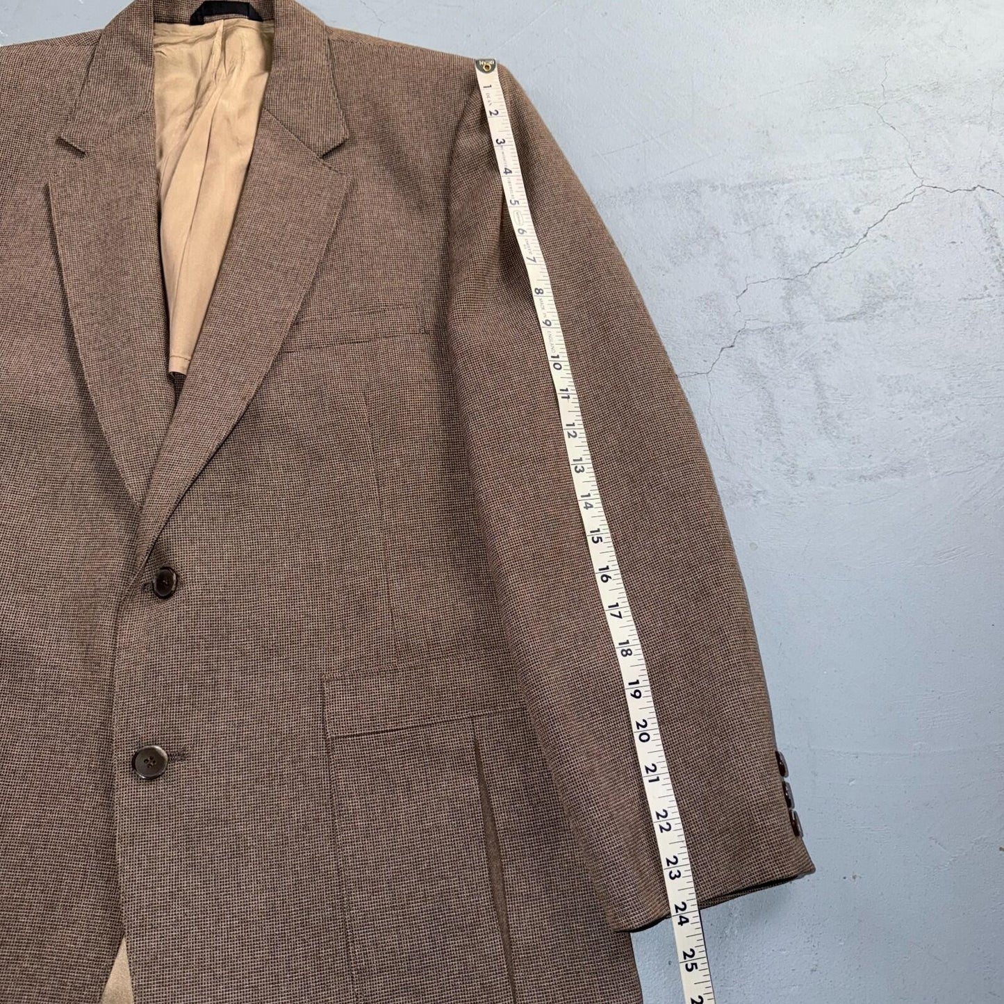VTG Mens 3 PC Suit 40 Jacket Coat Pants Vest Plaid Rockabilly 70s 1970s Brown