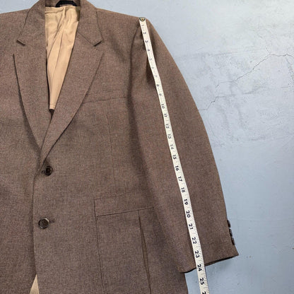 VTG Mens 3 PC Suit 40 Jacket Coat Pants Vest Plaid Rockabilly 70s 1970s Brown