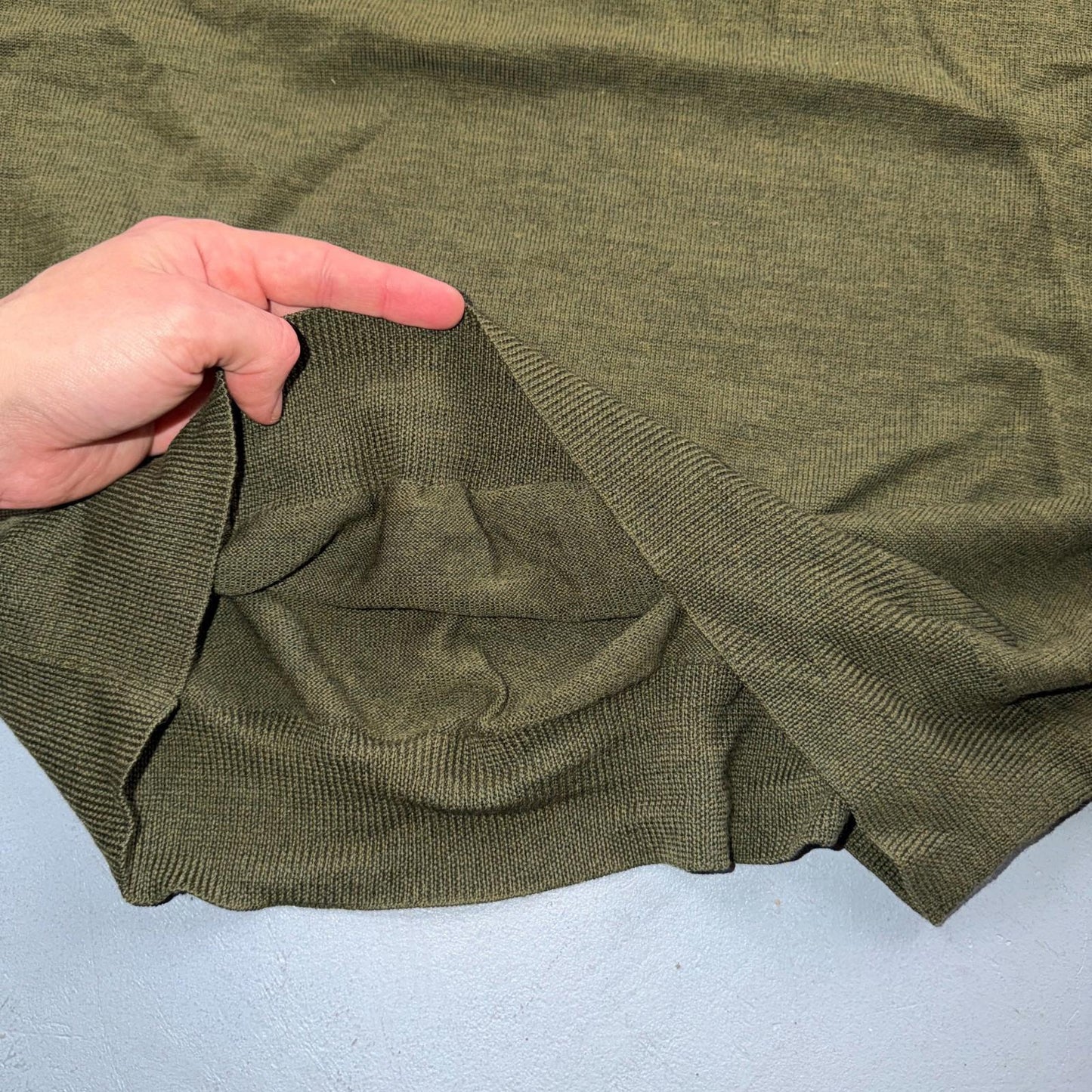 Polo Ralph Lauren Wool Sweater V-Neck Mens Size XL Green VTG Pullover