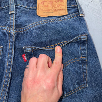 Levis 501 Vintage 80s Redline Selvedge USA XX Jeans Dark Wash 27x32 Act 24x28