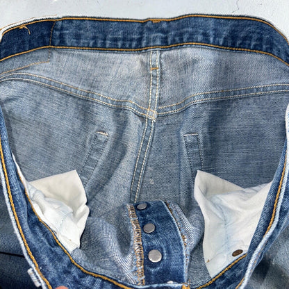 Levis 501 Vintage 90s USA XX Straight Leg Jeans Blue Light Wash 38x34 Act 36x32