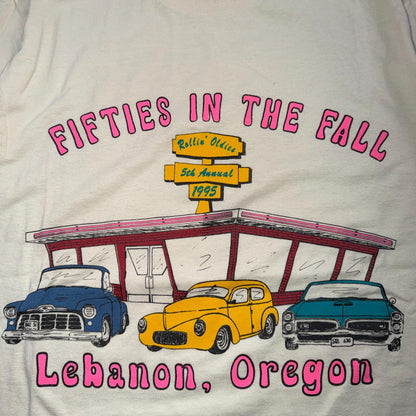 50s in the Fall VTG T Shirt 90s Rockabilly Cars Lebanon Oregon Elvis Graphic