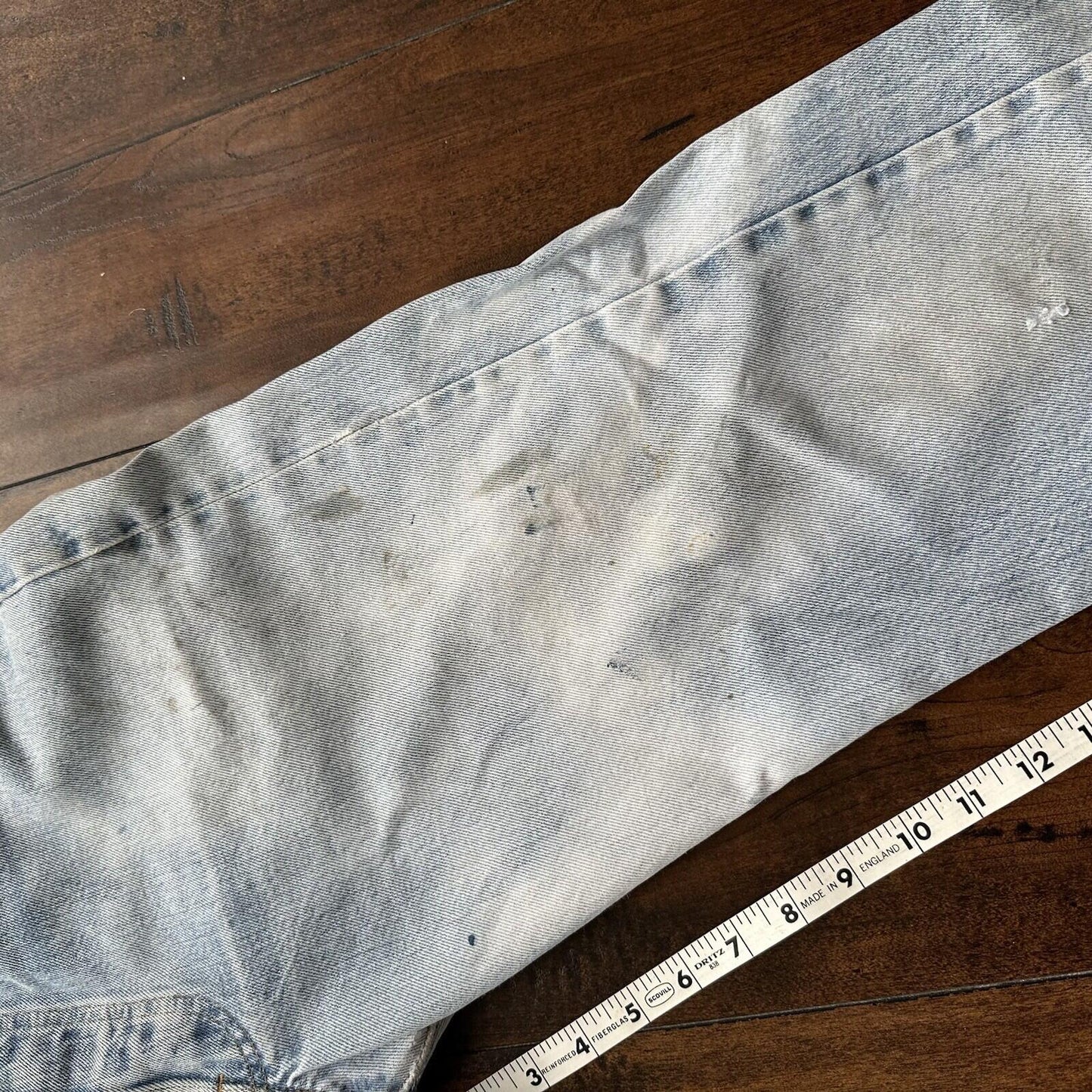 Levis Vintage 80s Redline Selvedge USA 501 XX Jeans Light Wash 33x34 Act 29x29