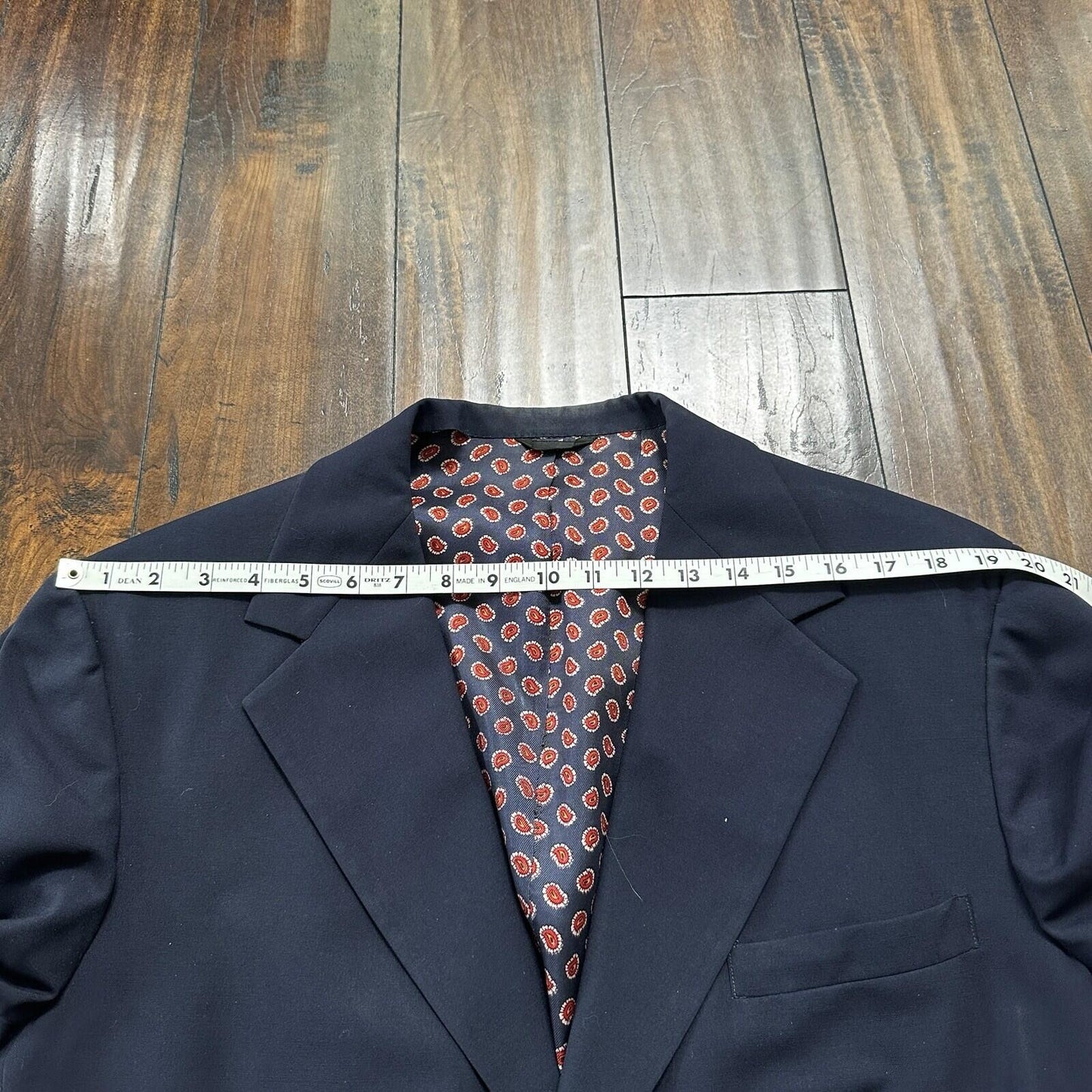 1960s 1970s Navy Oregon Sport Jacket VTG Mens Suit 42 33x33 Rockabilly Classy