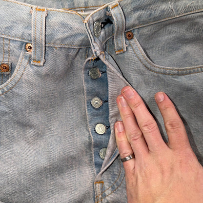 Levis 501 Vintage 80s Redline Selvedge USA XX Jeans Bleach Wash 32x40 Act 30x35