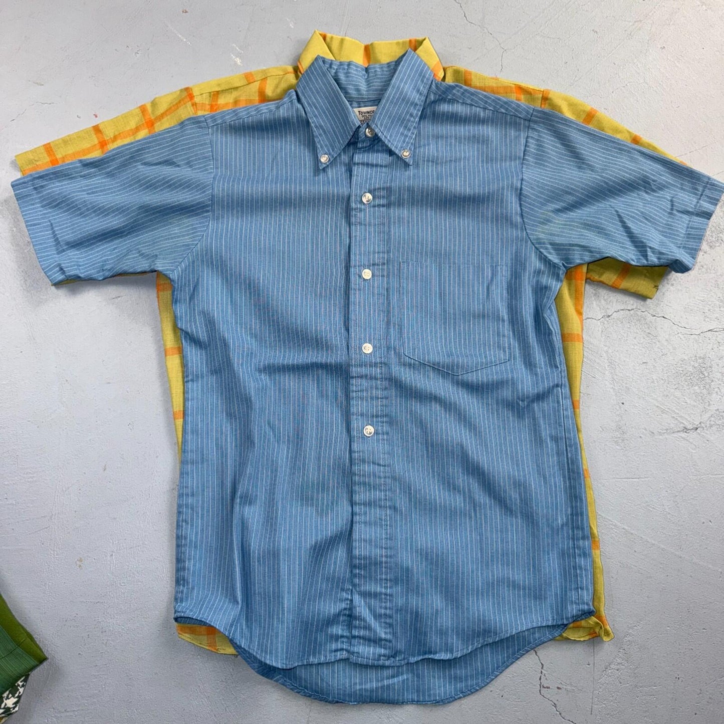 VTG Penneys Boys Button Shirt Size 18 1950s Rockabilly Lot Towncraft 60s Stripes