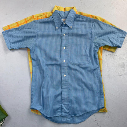 VTG Penneys Boys Button Shirt Size 18 1950s Rockabilly Lot Towncraft 60s Stripes