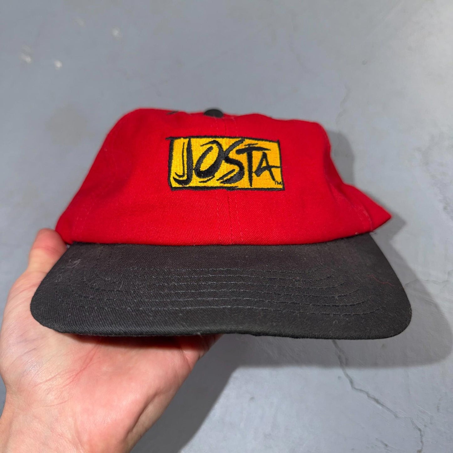 Josta Coca Cola Red Baseball Hat Strapback USA Rare Vintage Trucker