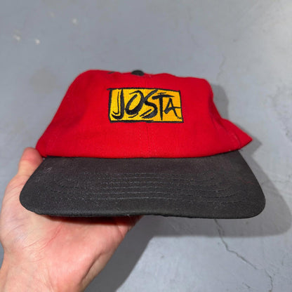 Josta Coca Cola Red Baseball Hat Strapback USA Rare Vintage Trucker