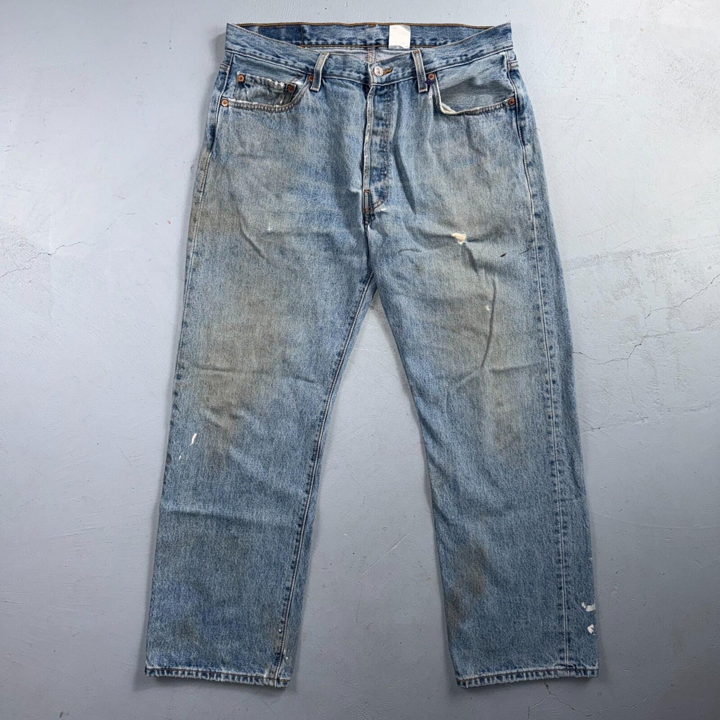 Levis 501 Vintage Y2K XX Straight Leg Jeans Blue Light Wash 36x30 Act 34x28