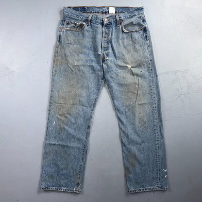 Levis 501 Vintage Y2K XX Straight Leg Jeans Blue Light Wash 36x30 Act 34x28