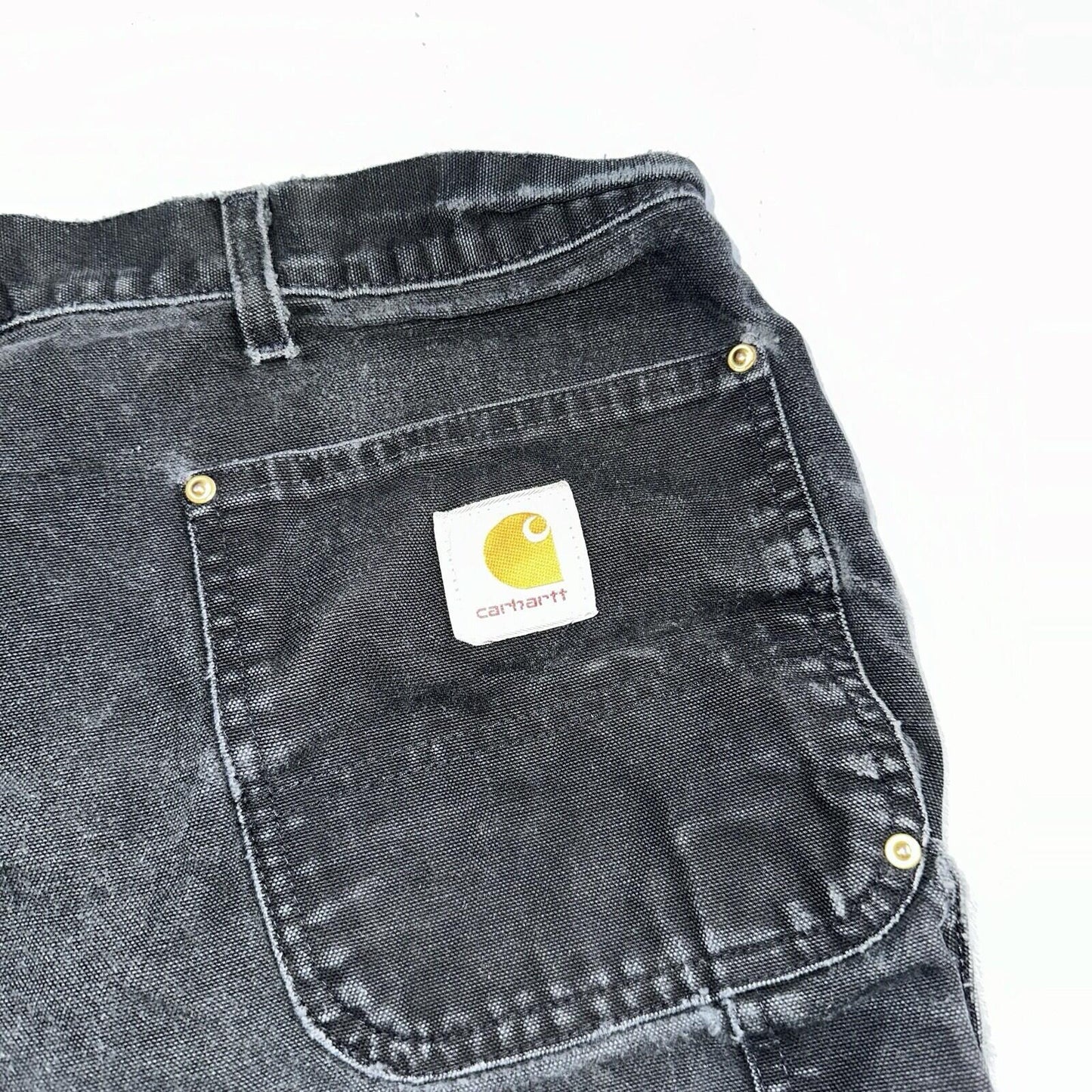 Carhartt VTG Double Knee Carpenter Pants USA B01 BLK Black Act 42x31