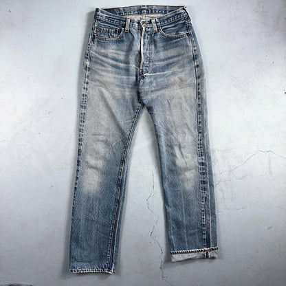 Levis 501 Vintage 80s Redline Selvedge USA Light Wash Jeans 31x36 Act 29x32