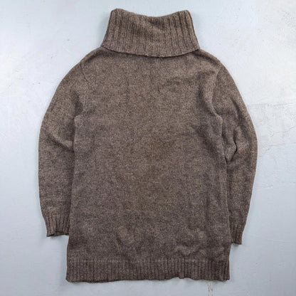 Eileen Fisher 100% Baby Alpaca Turtleneck Sweater Brown Size Small Luxury