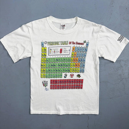 Periodic Table Wild Cotton Y2K VTG T Shirt Science Nerdy Prep Humor Joke School