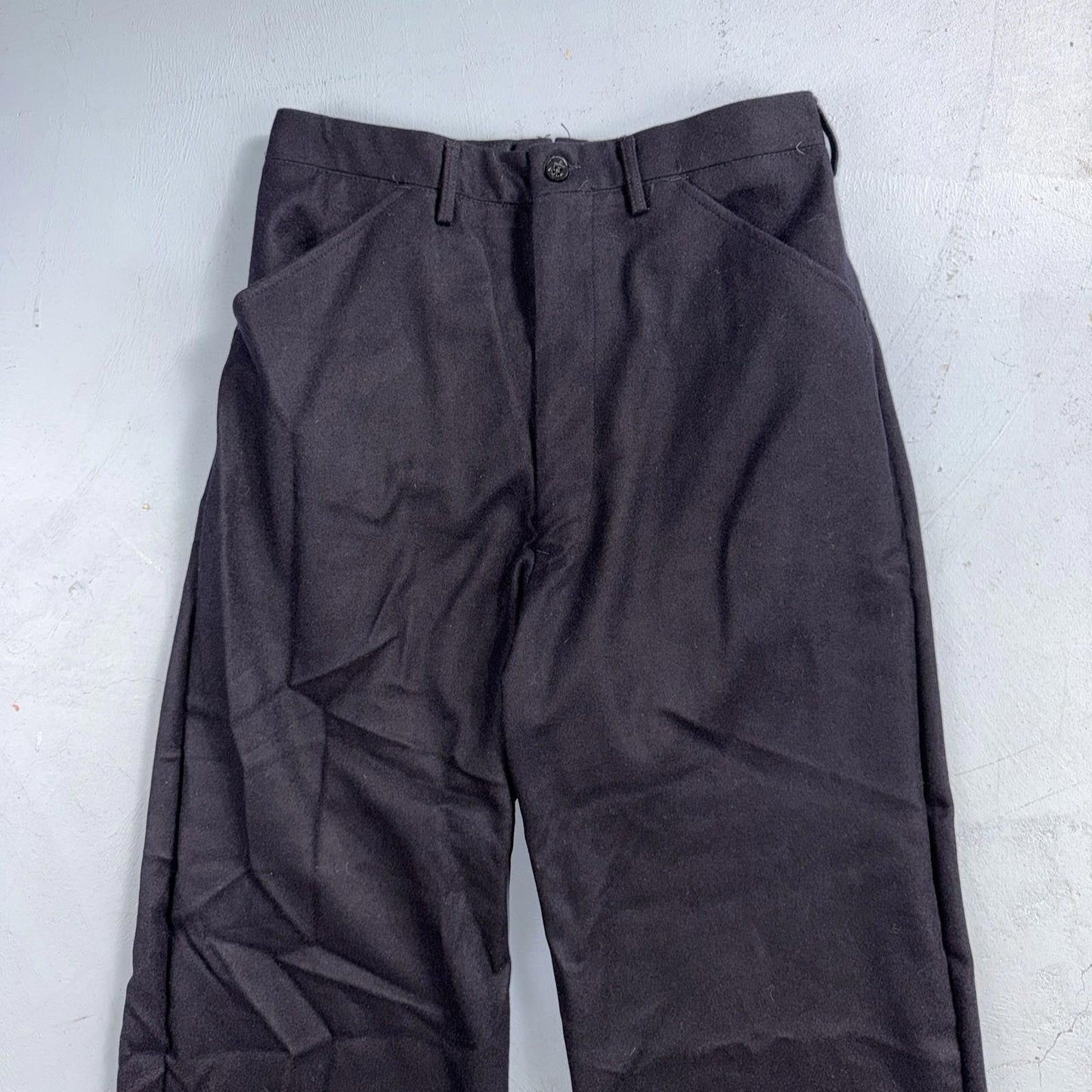 VTG 40s WWII US Naval Clothing Factory Wool Sailor Pants Navy 30L Bell Bottoms