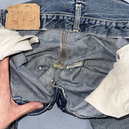 Levis 501 Big E Vintage 60s Redline Selvedge USA XX 1960s Jeans 30x32 Ac 28x28