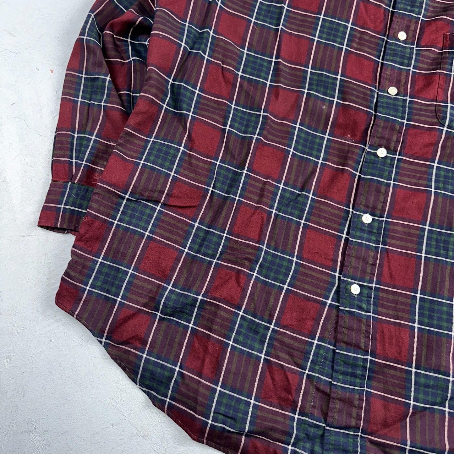Vintage Polo Ralph Lauren Shirt Mens Large Red Blue Plaid Tilden Golf Crest
