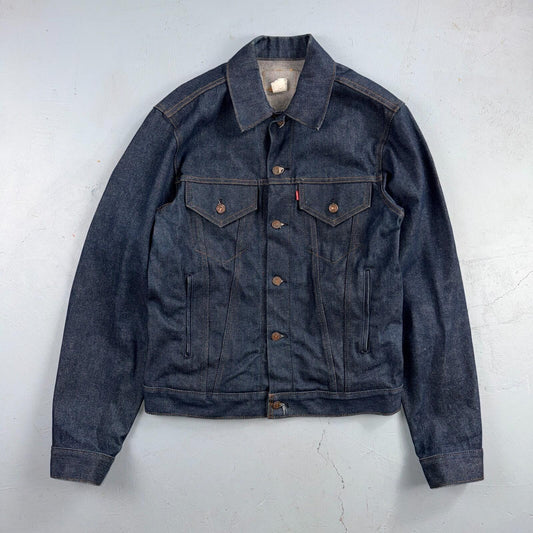 Levis Dark Blue Vintage Denim Jacket 80s Type 3 Size 42 Made In USA Button 52