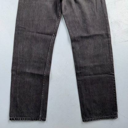 Levis 501 Vintage 90s USA XX Straight Leg Jeans Black Light Wash 34x34 Act 33x30
