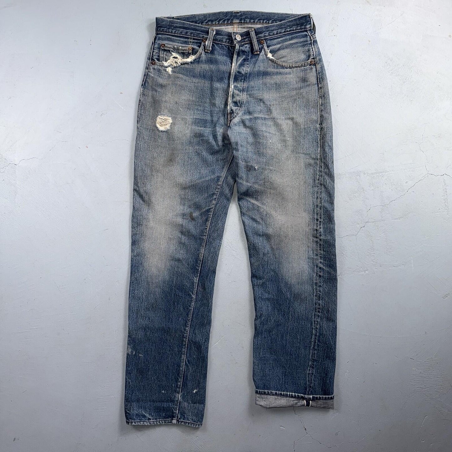 Levis 501 Big E Vintage 60s Redline Selvedge USA XX 1960s Jeans 66 Act 31x30