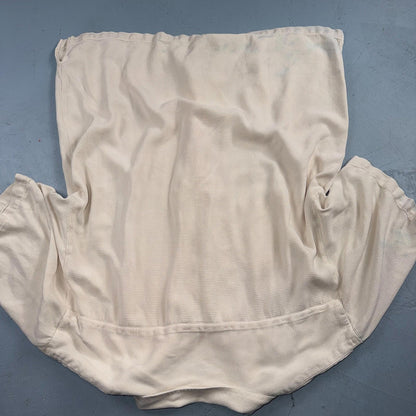 Tommy Bahama VTG Hawaiian Loop Collar Basic Ivory Silk Camp Shirt XL