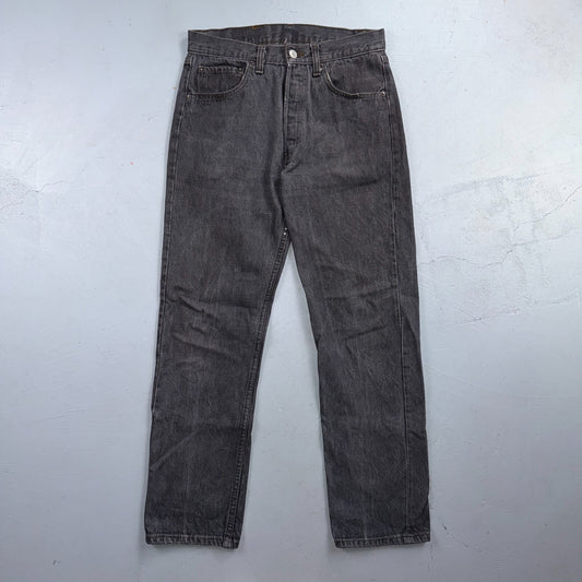 Levis 501 Vintage 80s USA XX Straight Leg Jeans Black Light Wash 30x30 Act 29x29