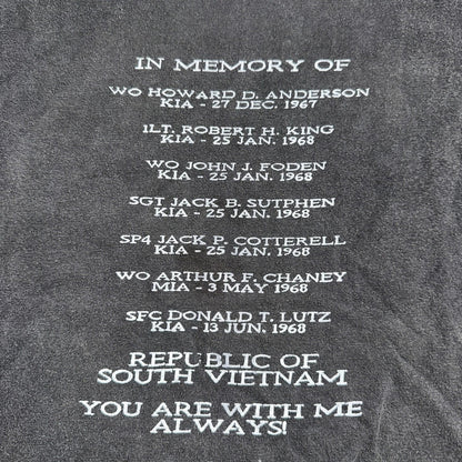 South Vietnam RIP VTG T Shirt Single Stitch Memorial War Army Military USA Faded