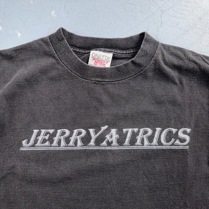 Jerryatrics VTG T Shirt Grateful Dead? Jerry Oneita 90s Faded Black Music Band