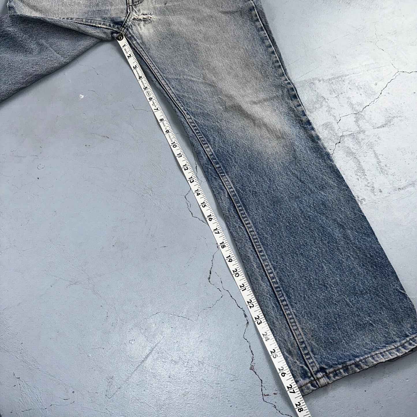 Levis 517 Vintage 80s USA Orange Tab Bootcut Flare Blue Worn Jeans Act 32x27