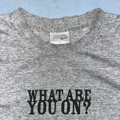 Nike ACG What Are You On VTG T Shirt Climbing Hiking Bare Hands Y2K 2000s RARE