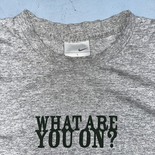 Nike ACG What Are You On VTG T Shirt Climbing Hiking Bare Hands Y2K 2000s RARE