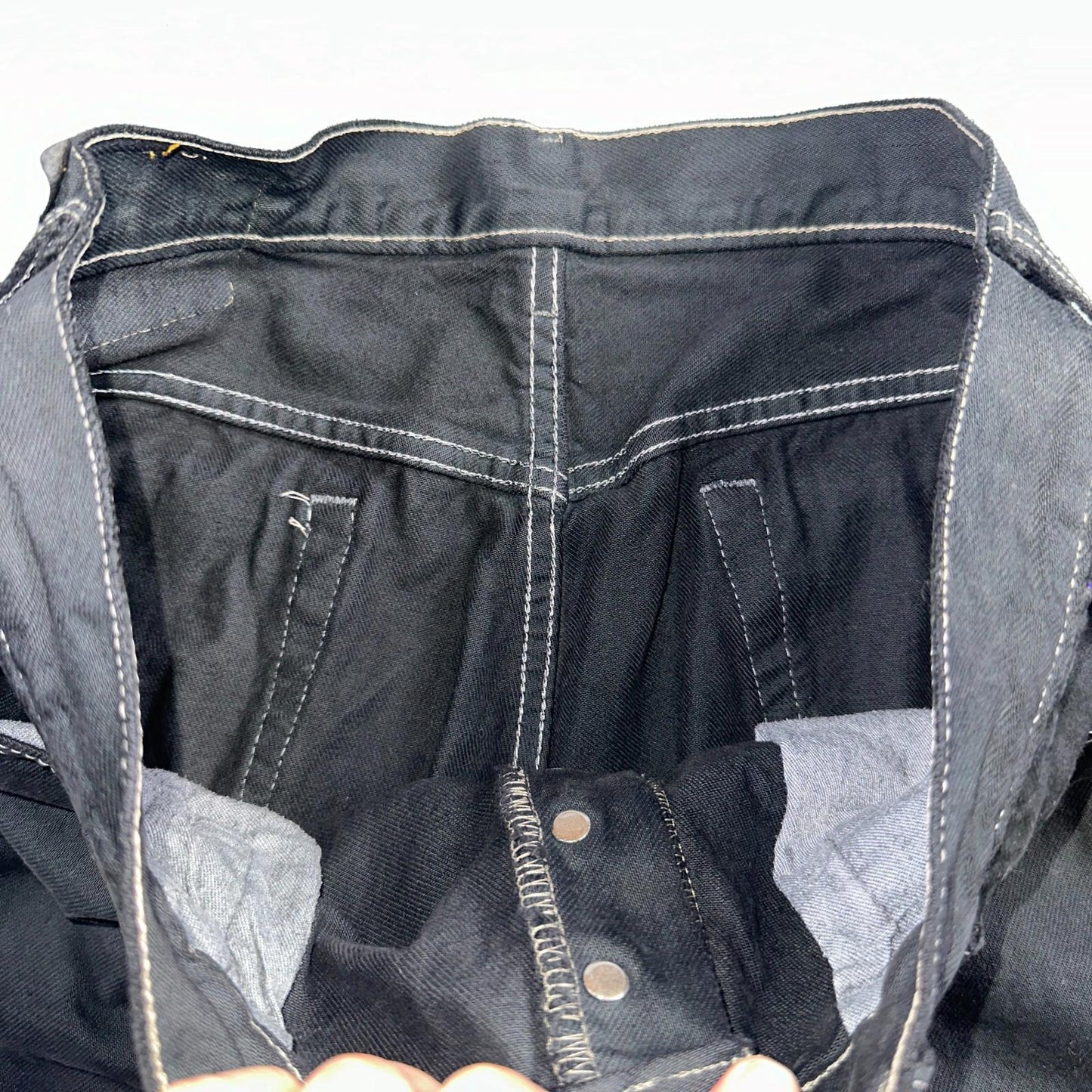 Levis 501 Vintage 90s XX Straight Leg Jeans Black Overdye Wash 36x30 Act 34x29