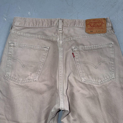 Levis 501 Vintage 90s USA XX Straight Leg Jeans Beige Light Wash 34x32 Act 31x29