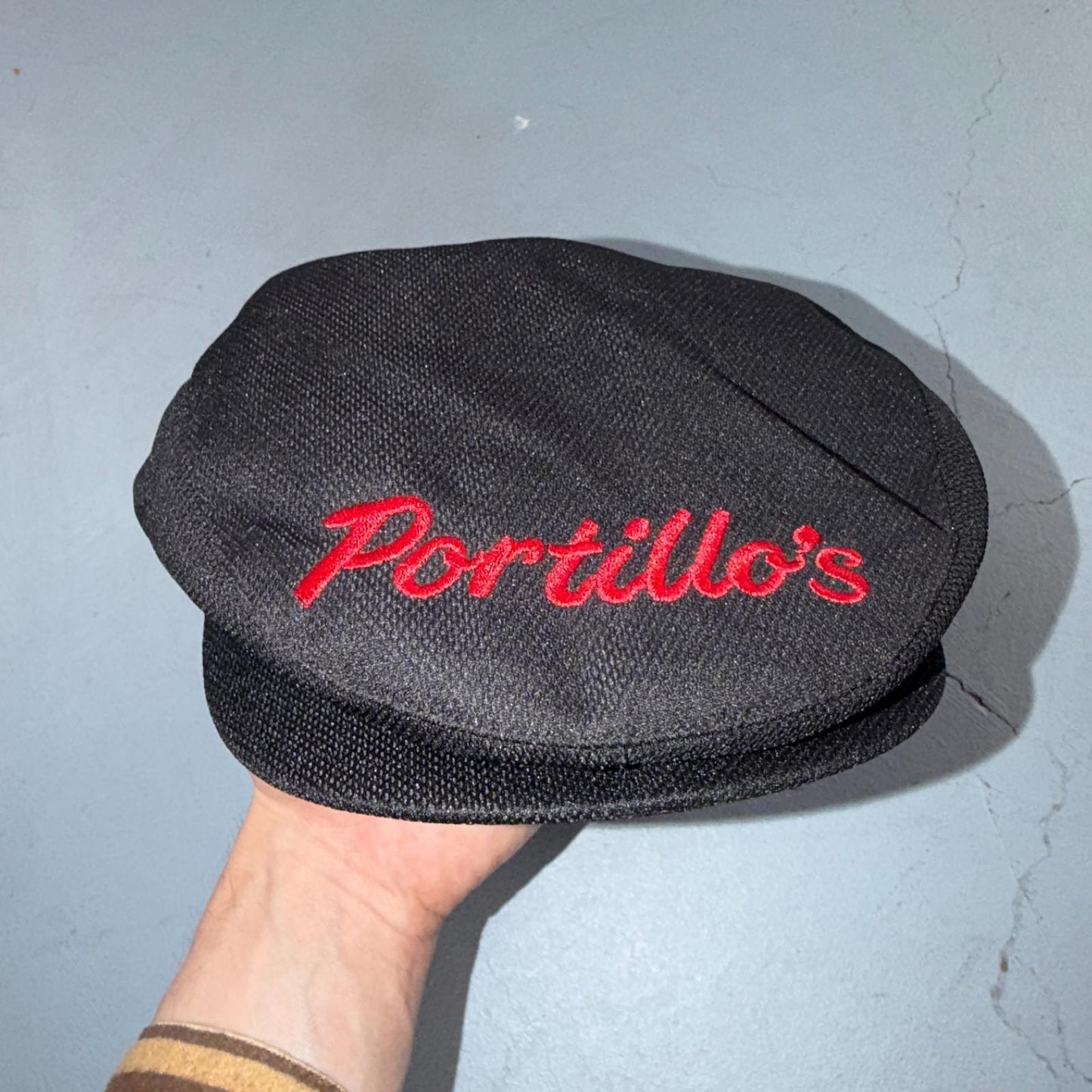 Portillo's Hot Dogs  Hat Chef Works Snapback Newsboy Work Cap Chicago Nu Fit