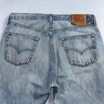 Levis 501 Vintage 90s USA XX Straight Leg Jeans Blue Light Wash 38x32 Act 36x32
