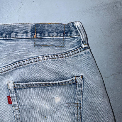 Levis 501 Vintage 80s Redline Selvedge USA XX Jeans Light Wash 36X30 Act 33X28