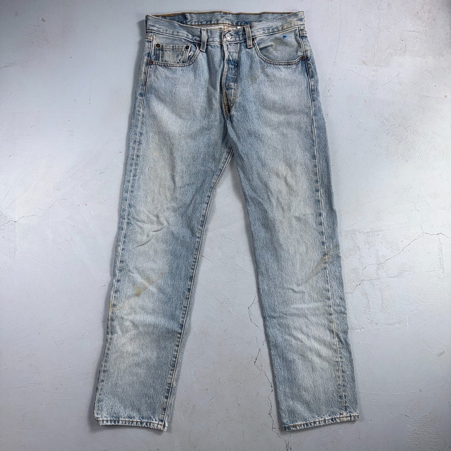 Levis 501 Vintage Y2K 90s XX Straight Leg Jeans Blue Light Wash 33x34 Act 32x32