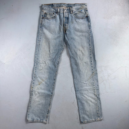 Levis 501 Vintage Y2K 90s XX Straight Leg Jeans Blue Light Wash 33x34 Act 32x32