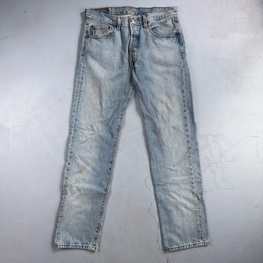 Levis 501 Vintage Y2K 90s XX Straight Leg Jeans Blue Light Wash 33x34 Act 32x32