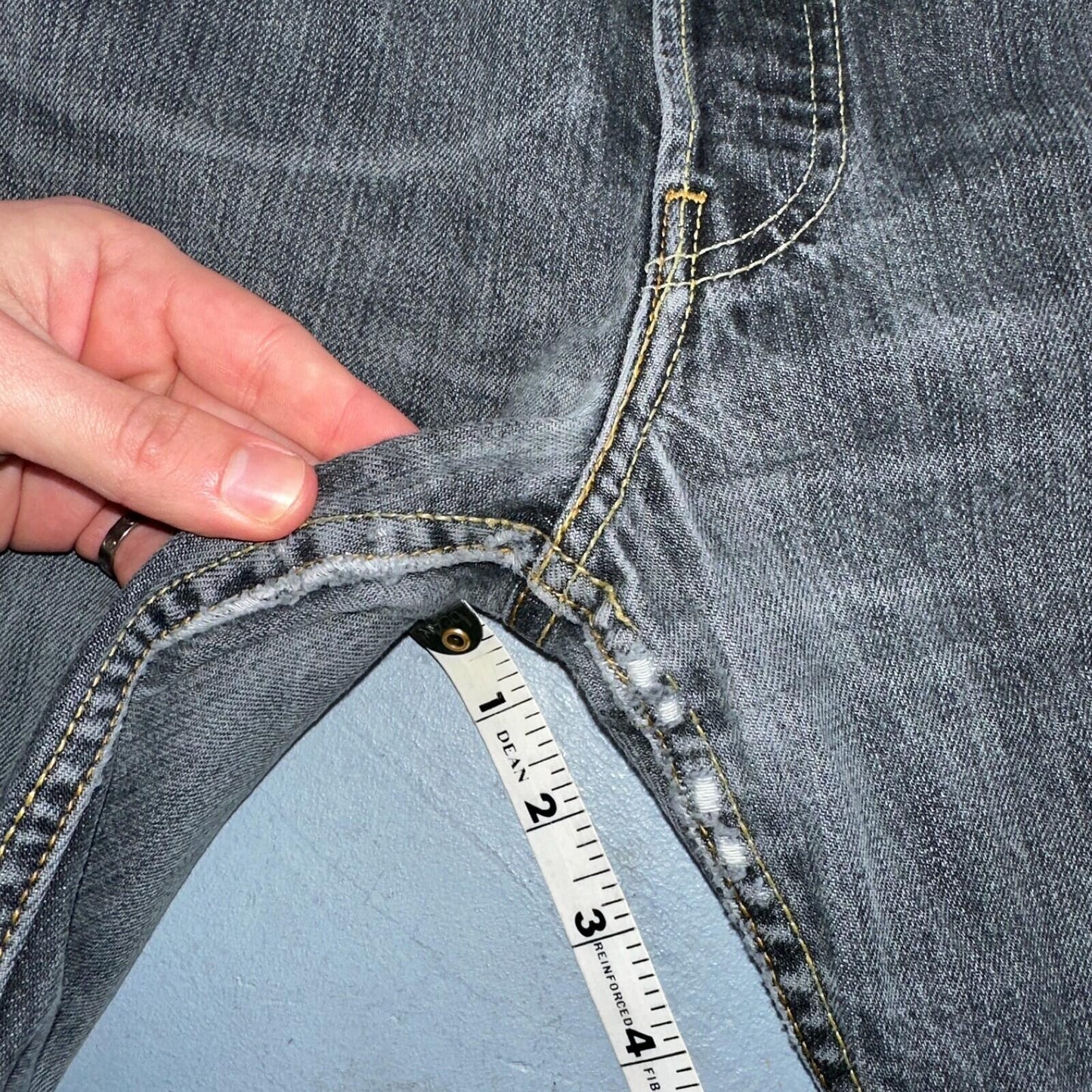 Levis 501 Vintage Y2K XX Straight Leg Jeans Black Light Wash 34x34 Act 33x33